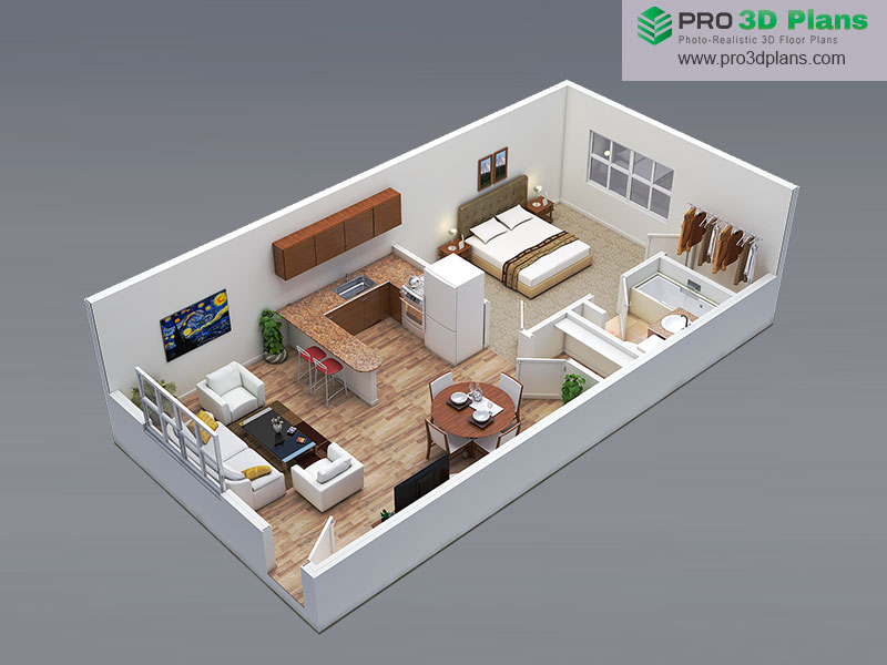 3D Floor Plan Example 3