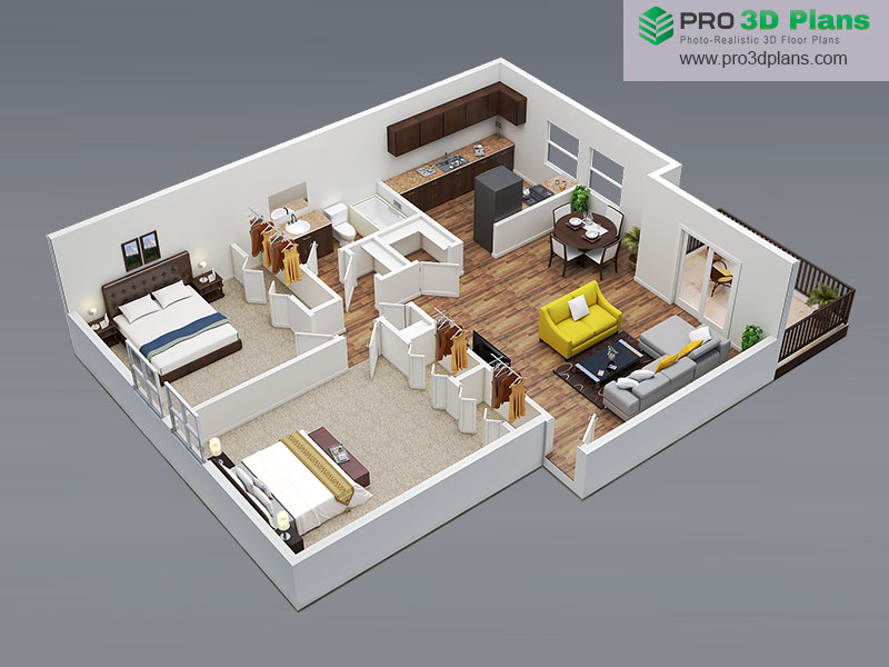 3D Floor Plan Example 4