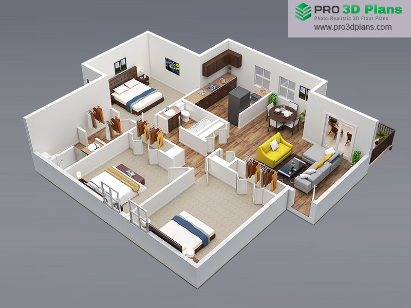 3D Floor Plan Example 6